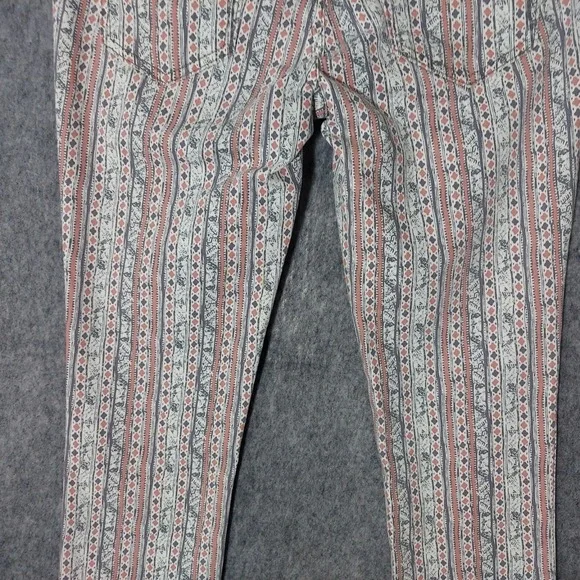 Free People Pants 27 Rotary Geo Striped Ankle Skinny Retro Mod Boho Cottage Core - Picture 13 of 16